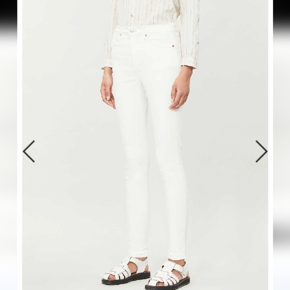 NWT TopShop JAMIE HIGH WAIST ANKLE SKINNY JEANS IN WHITE Sz W24(0)L28 - Picture 7 of 9